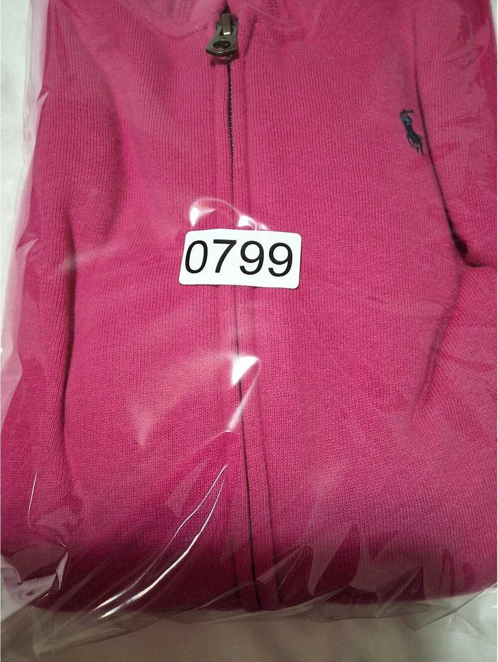 Polo Ralph Lauren Girls' Pink Full Zip Hoodie Size Large (12-14)